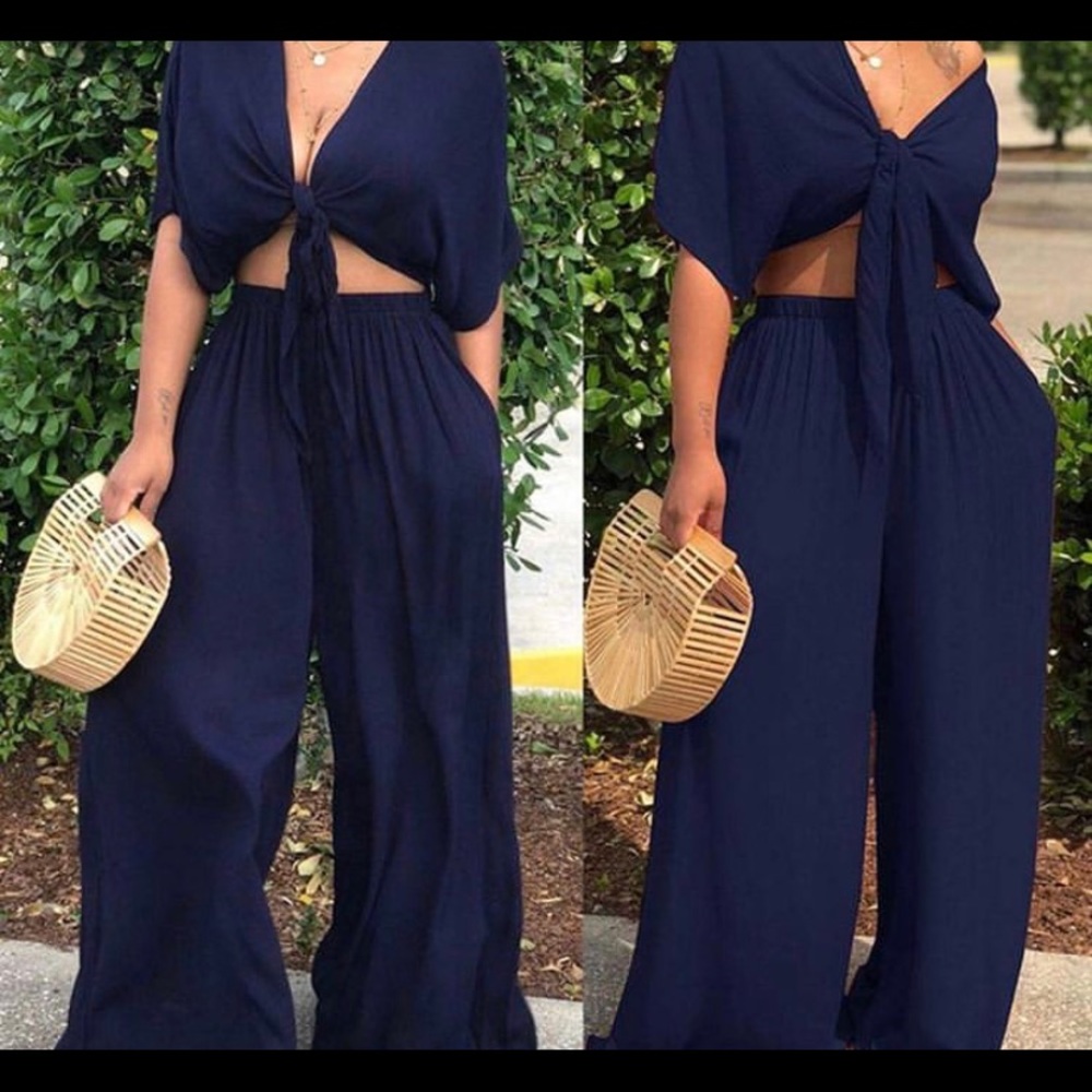 Navy Two Piece Set